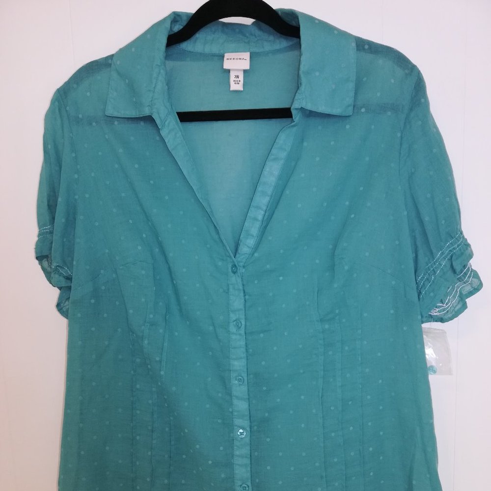 Feminine Polka Dot Blouse